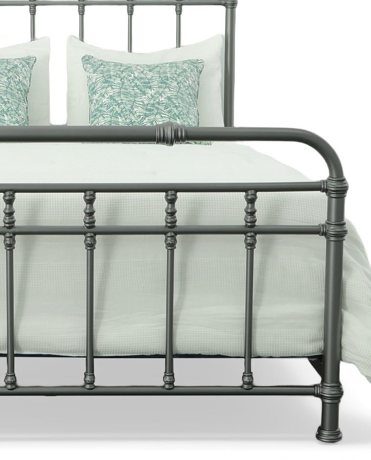Wesley Allen Iron Beds 7040CBMPFPEW Queen Laredo Complete Bed with